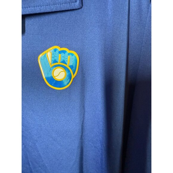 Cutter & Buck Mens MLB Milwaukee Brewers Baseball Polo Shirt XXL Short Sleeve - Picture 10 of 13